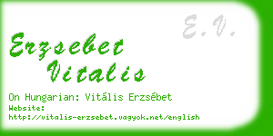erzsebet vitalis business card