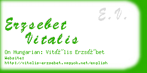 erzsebet vitalis business card